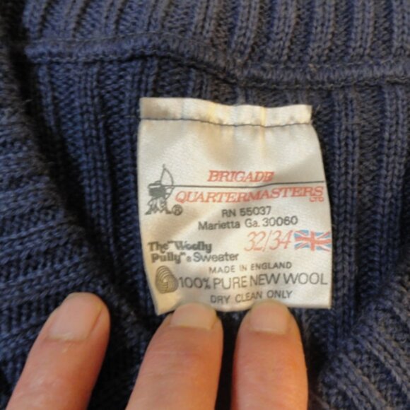 AUTHORIZED US AIR FORCE sz32/34 BRIGADE WOOLY PULLY SWEATER 100% AF BLUE LD 6496 - Picture 3 of 11
